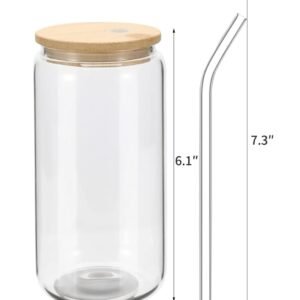 Glass Cup – Bamboo Lid & Glass Straw 16oz